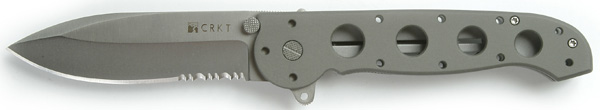 foto M21 9, 8 cm silver half-serrated aluminium grip
